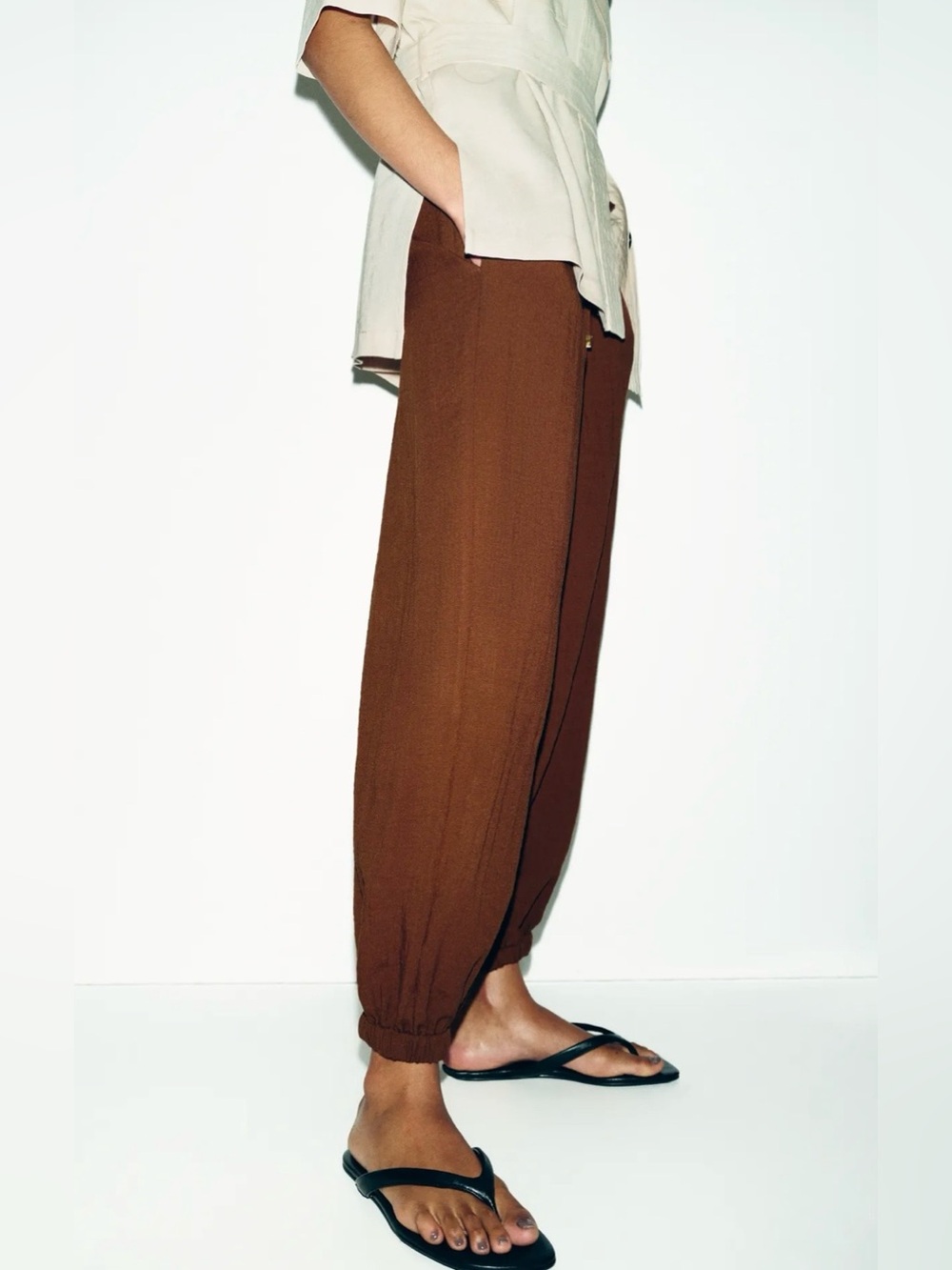 ZARA Relaxed Elastic Waistband Bloomer Pants